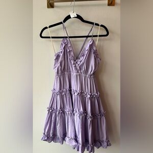 1. 🆕 Mustard Seed, Lavender Ruffle Tiered Mini Dress 15” P2P 12” Waist, s